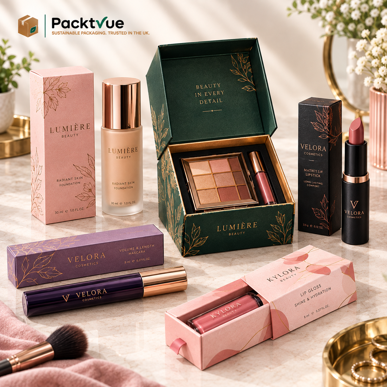 Custom Makeup Boxes | Packtrue